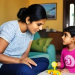 Home 22 회복적 정의의 원칙을 통한 생활 속 실천 - **Prompt 1: Family Restorative Dialogue**
"A heartwarming scene in a cozy living room. A young b...