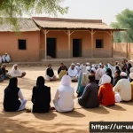 Home 21 회복적 정의와 관련된 최신 연구 동향 - A warm and peaceful community gathering in a small rural Pakistani village, with diverse people from...